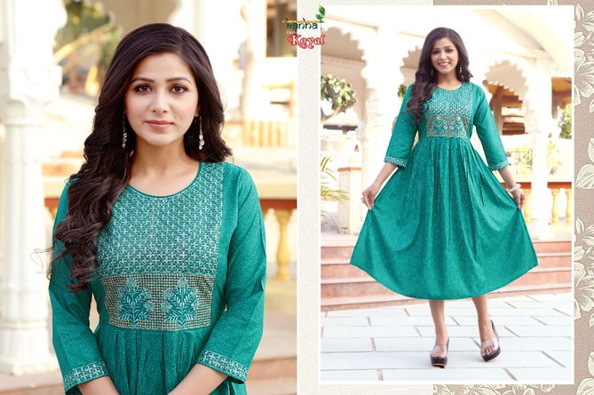 Kanha Koyal New Ethnic Wear Rayon Anarakli Kurti Collection